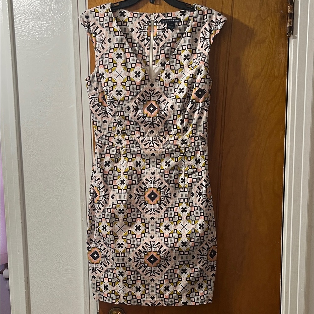 French Connection Geometric Print Midi Dress